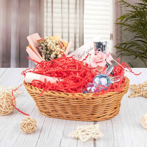 Caleihd Crinkle Cut Paper Shred Filler Gift Cushion Streamer Red - color: Red