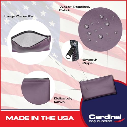 Multi-Purpose Zipper Bag, Purple, 11 x 6 Inch - color: Purple