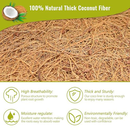 Legigo 3 Pack 14 Inch Hanging Basket Coco Liners Replacement, Round - color: 3pcs, size: 14 Inch