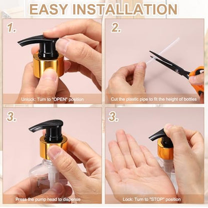 uxcell Soap Dispenser Pump Heads Silver/White 12 Pcs Pcs - color: Silver/White, size: 28/410