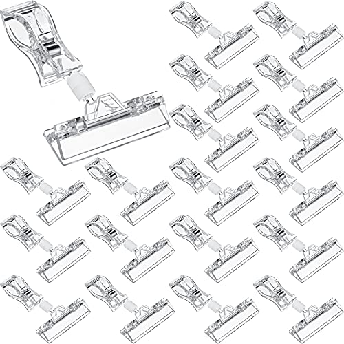 20 Pieces Plastic Merchandise Sign Holder Clips Clear Vendor Display Stand