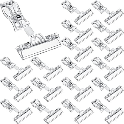 20 Pieces Plastic Merchandise Sign Holder Clips Clear Vendor Display Stand