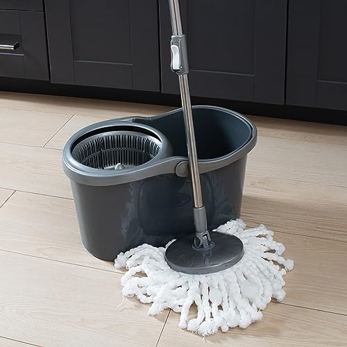Simplify Self Wringing Mop & Bucket Set | 16 Liter | Extendable Handle | Gentle on Floors