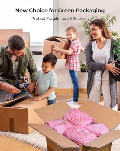Honeycomb Packing Paper, Pink 10" x 450'' Packing Paper, Wrapping for Moving Shipping Packaging, Recyclable Moving Supplies (pink, 10" x 450'') - color: pink, size: 10" x 450"