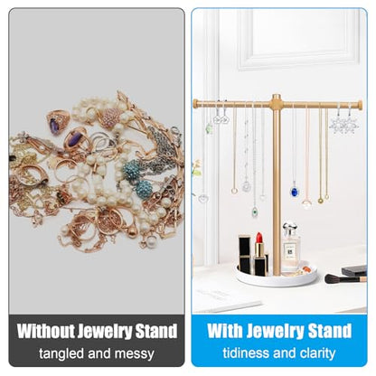 bodkar Necklace Stand Aesthetic Necklace Holder - color: Gold