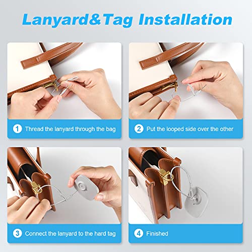 1000Pcs 8.2Mhz RF Security Clothing Tags Grey Retails EAS Clothes Tag with 1000 Pins and 200 Lanyards - style: 1000 Gray Tags + 200 Lanyards