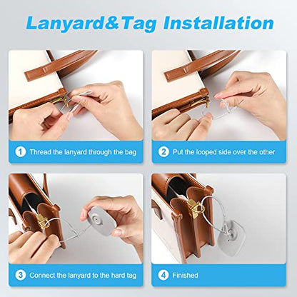 1000Pcs 8.2Mhz RF Security Clothing Tags Grey Retails EAS Clothes Tag with 1000 Pins and 200 Lanyards - style: 1000 Gray Tags + 200 Lanyards