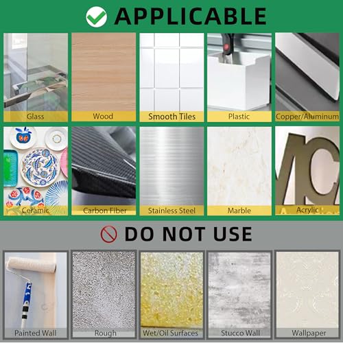 4 Rolls Double Sided Tape Heavy Duty, Nano Tape Double Sided Mounting Tape