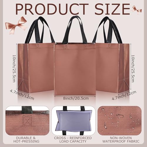 Eccliy 80 Pcs Reusable Gift Bags, Medium, Coffee - color: Coffee, size: Medium