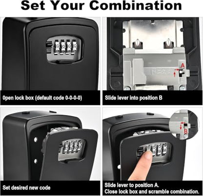 XXL Large Key Lock Box, 5.5"x4.1"x2.1", Upgraped Material