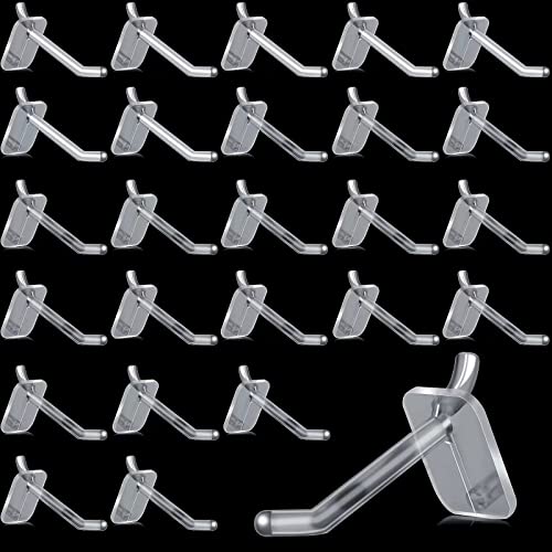 Sawysine 120 Pcs 2.4 Inch Clear Peg Hooks for Pegboard Accessories, Clear