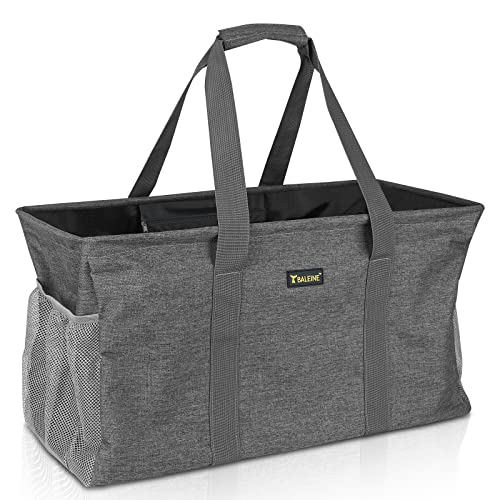 BALEINE Extra Large Utility Tote Bag with Wire Frame for Storage (Gray, 22''x12''x10'') - color: Gray, size: 22''x12''x10''