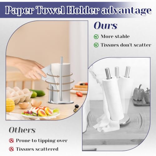 Sliver Paper Towel Holder, Countertop Paper Towel Holder (Silver-02) - color: Sliver-02