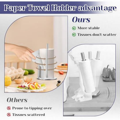 Sliver Paper Towel Holder, Countertop Paper Towel Holder (Silver-02) - color: Sliver-02