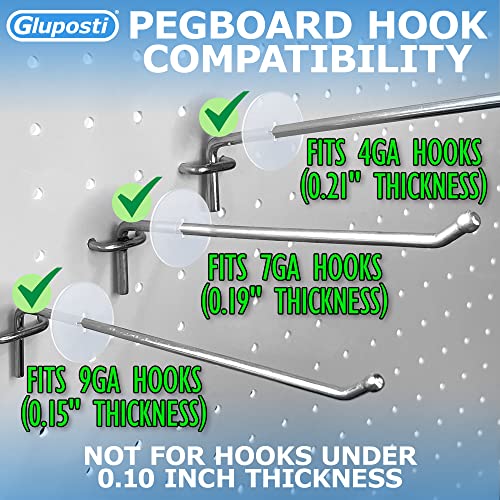 Gluposti Peg Hook Stopper Inventory Control Clips, 100 Disc Peg Stoppers