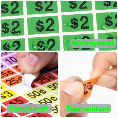 YSHIHE 2025 Pcs Garage Sale Stickers,1/2" X 3/4" Yard Sales Price Sticker - style: Rectangular - 2025pcs