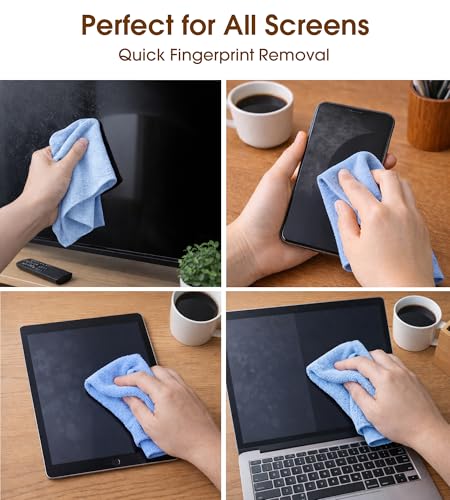 KitchLife Microfiber Cleaning Cloth Roll, 100 Pack - Tear-Away Microfiber Paper Towels, Lint-Free, Reusable, Washable for Kitchen, Car, Dishes, and Sensitive Surfaces (Blue) - color: Blue, size: 100 Pack