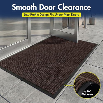 Notrax 109 Industrial Door Mat, 2' x 3' Brown, Made in the USA - color: Brown, size: 2' x 3' (Rectangular)