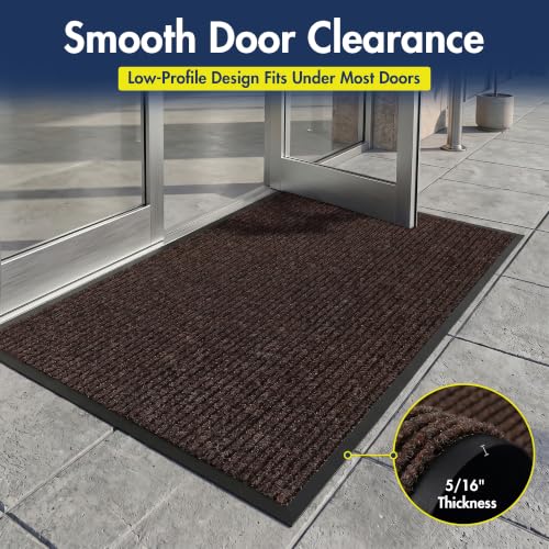 Notrax 109 Industrial Door Mat, 3' x 4' Brown, Made in the USA - color: Brown, size: 3' x 4' (Rectangular)