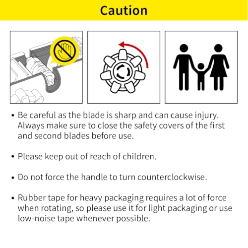 [TENDO°] TENDO Multi-Section Tape Dispenser, Custom Width Tape Cutter with 4 Cutting Sections, Built-in Safety Blade, Ergonomic Grip for Packing and Office Use, ZO-508(White) - color: White