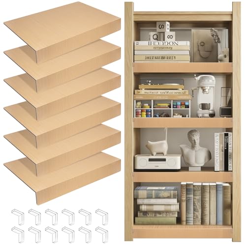Wire Rack Covers for Shelves, 6 Pack 36 x 12in Wires Shelf Ccover for Pantry Waterproof PVC Wood-Look Shelves Cover for Cabinet Kitchen Bathroom Shelving Decoration - size: 36 x 12 Inch