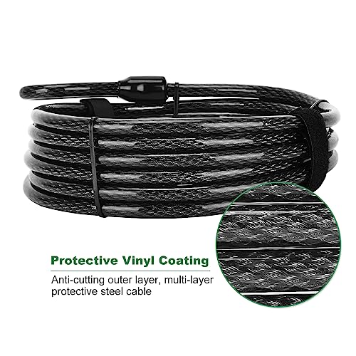 10 ft x 1/2" Heavy Duty Cut-Proof Security Cable, Kayaking & Outdoor Equipment - size: 10FT