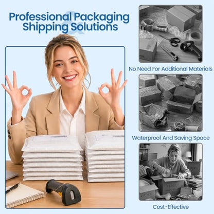 Metronic White Bubble Mailers 6x10 Inch 100 Pack Self-Seal Padded Envelopes - color: White, size: 6x10" 100 pc