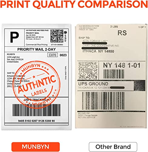 MUNBYN 4x6 Inch Thermal Labels, 6000 Pcs/12 Rolls(500 Pcs per Roll) - style: 500*12 Labels