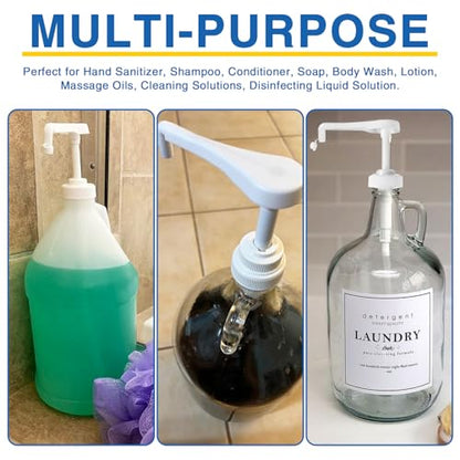 4Pcs 38-400 Leak Proof Gallon Jug Syrup Pump Dispenser - color: White - 4 Pack