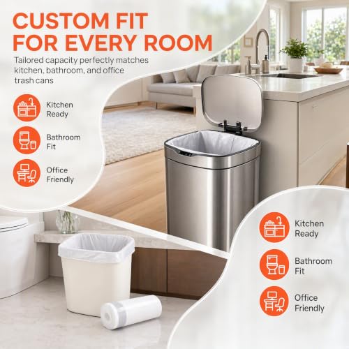 20 Gallon 100 Count Heavy Duty Trash Bags Compatible with Glad 20 Gallon Trash Can 1.2 Mil THICK with Reinforced Drawstring White & Black GRAND SAVE! - color: for Code P Black & White