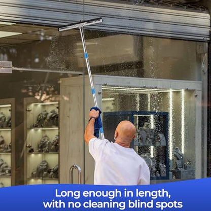 Aodaer Large Floor Squeegee with 62‘’ Adjustable Stainless Steel Handle