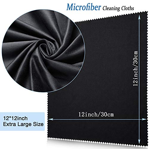 Frienda 12 Pack Microfiber Cleaning Cloth,Black - color: Black