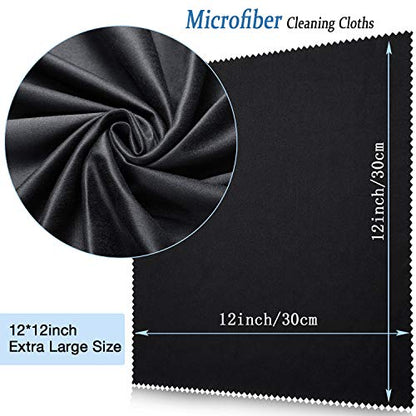 Frienda 12 Pack Microfiber Cleaning Cloth,Black - color: Black