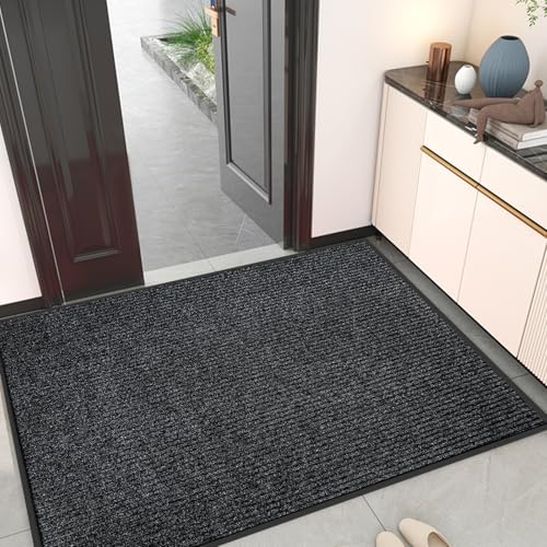 Kuyal Front Door Mat, 2'x4' Indoor Outdoor Entrance Mat - size: 24" x 48"