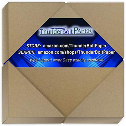 150 Sheets Chipboard 20pt (Point) 4 X 4 Inches Light Weight Square Size .020 Caliper Thick Cardboard Craft|Ship Brown Kraft Paper Board - size: 4X4 Sheets