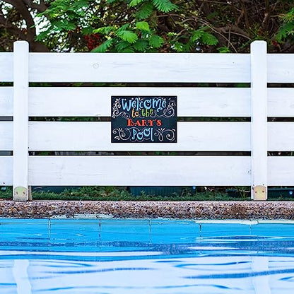Custom Pool Sign, Welcome to The Pool, Fun Colors, Christmas Gift Dad - color: D203, size: 10x14