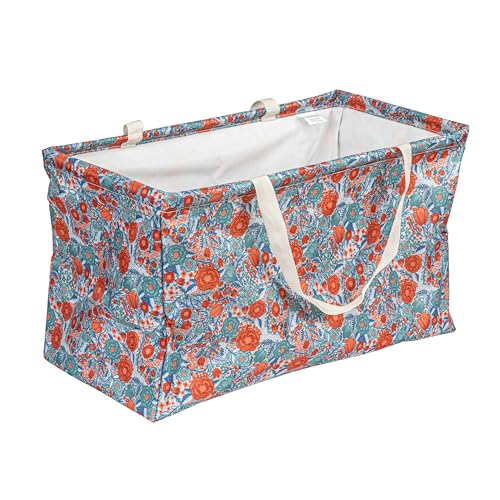 Household Essentials Flower Print Krush Container All-Purpose Utility Tote, Multicolor - color: Multicolor