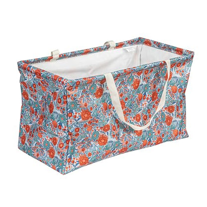 Household Essentials Flower Print Krush Container All-Purpose Utility Tote, Multicolor - color: Multicolor