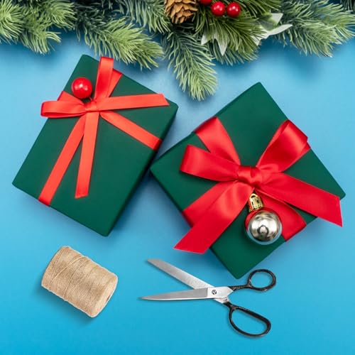 Vanhench 36" x 2400" (200') Green Wrapping Paper Roll - color: Christmas Green, size: 36" X 200'
