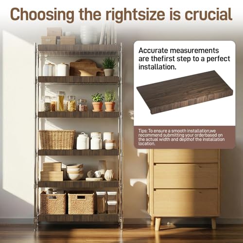 Wire Shelf Covers, Wood Wire Rack Covers for Pantry Shelves, Easy to Assemble Wooden Closet Wires Shelving Cover, 0.6 Inches Thick Waterproof Durable Shelf Dividers for Kitchen, 24 * 12 Inches - size: 24"W x 12"D