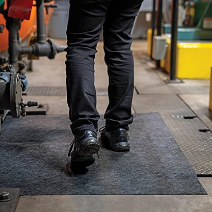 PIG Grippy Floor Mat | Industrial Entrance Mat with Adhesive Backing | 4' x 100' Mat Runner | Black | GRP48200-BK - color: Black, size: 4' W x 100' L