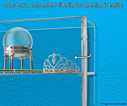 Marketing Holders Locking Display Cabinet with Keys Clear Acrylic 15.5" x 8.5" x 24" Countertop Retail Merchandise Locker No Assembly - size: 15.5"W x 8.5"D x 24"H