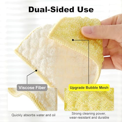 JOYMOOP Microfiber Cleaning Cloth, 6 Piece Set, Extra Small, Yellow - color: U