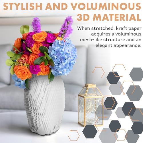 APQ Supply Honeycomb Packing Paper White, 15 Inch x 100 Feet, Clean Retail Packaging for Boutiques, E-Commerce Sellers, and Shipping Departments - style: White / Pack of 1