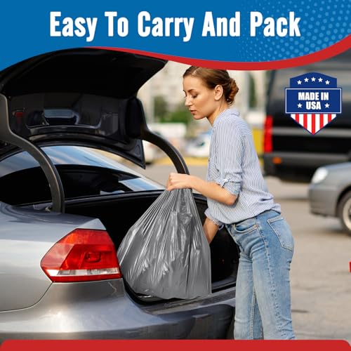 Fuxury 10000 (10K) Count Plastic T-shirt Bags Plain Grey - color: Plain Grey, size: 10000 Count