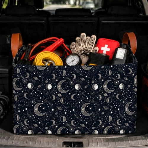 Celestial Car Trunk Organizer 20L Fold Auto Storage Basket with Handles - color: Planet