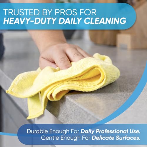 Microfiber Cleaning Cloth - 12 Pack | Better Quality All Purpose Towels | Great for Home, Clean, Dust, Polish | Soft, Absorbent, Durable | Wash 100s of Times | Black Gray Blue - color: Black, Gray, Blue