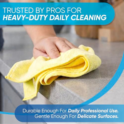 Microfiber Cleaning Cloth - 12 Pack | Better Quality All Purpose Towels | Great for Home, Clean, Dust, Polish | Soft, Absorbent, Durable | Wash 100s of Times | Black Gray Blue - color: Black, Gray, Blue
