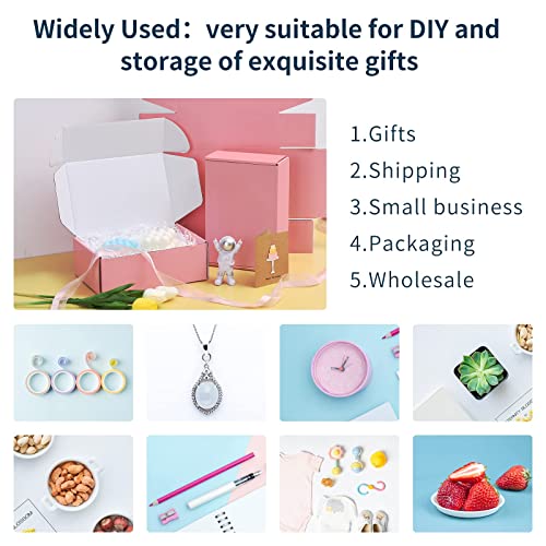 SNOGSWOG 28 Pack 10x8x3 inches Pink Shipping Boxes for Small Business, Small Corrugated Cardboard Gift Box for Mailing,Shipping,Storing,Gifts Wrapping - size: Pink 10x8x3 Inches