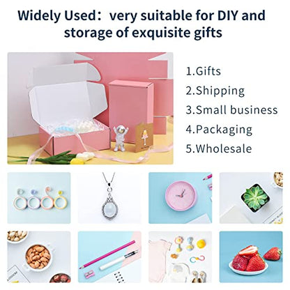 SNOGSWOG 28 Pack 10x8x3 inches Pink Shipping Boxes for Small Business, Small Corrugated Cardboard Gift Box for Mailing,Shipping,Storing,Gifts Wrapping - size: Pink 10x8x3 Inches